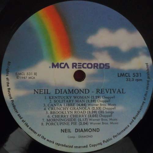 NEIL DIAMOND - REVIVAL - 1987 MCA VINYL LP - LMCL 531 WITH SHRINKWRAP