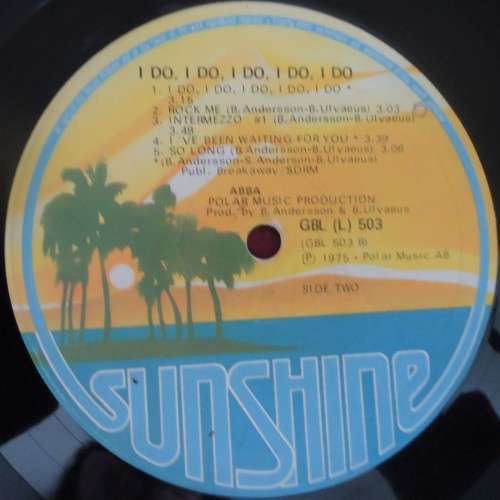ABBA - I DO, I DO, I DO, I DO, I DO - RHODESIAN ISSUE 1975 SUNSHINE VINYL LP - GBL (L) 503