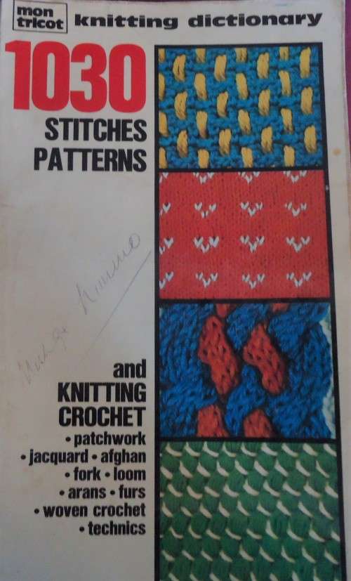 MON TRICOT KNITTING DICTIONARY - 1030 STITCHES PATTERNS - 164 A4 PAGES