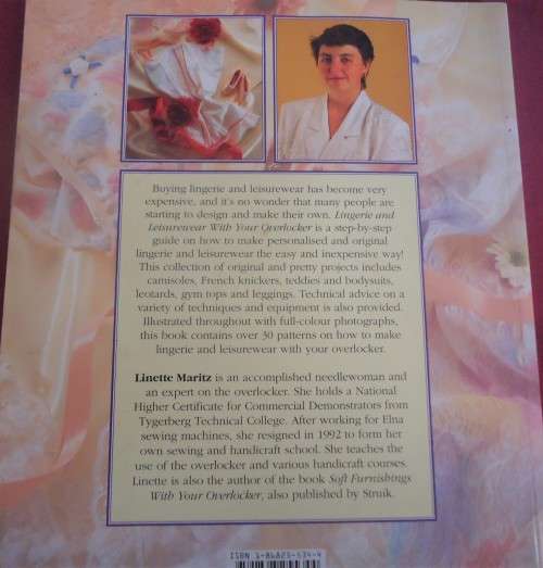 LINGERIE & LEISUREWEAR WITH YOUR OVERLOCKER -LINETTE MARITZ - 108 PAGE SOFT COVER