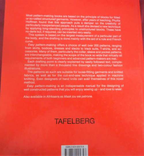 EASY PATTERN MAKING - PHYLLIS HOFFMAN - 128 PAGE HARD COVER BOOK