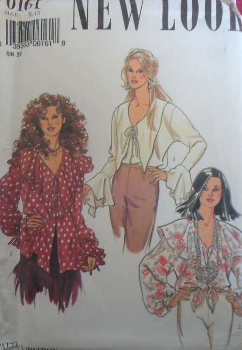 NEW LOOK PATTERNS 6161 STUNNING BLOUSES SIZES 8 - 18 COMPLETE