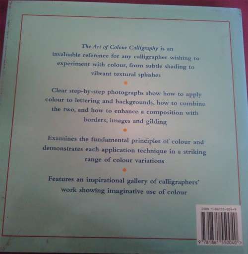 THE ART OF COLOUR CALLIGRAPHY - 184 PAGES HARDCOVER WITH DUST JACKET