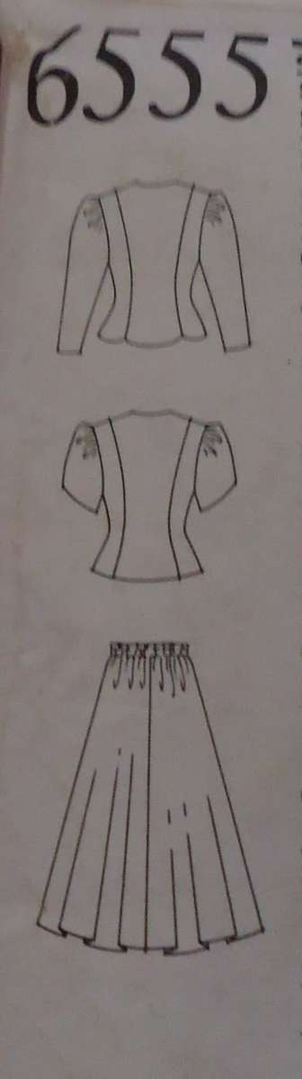 NEW LOOK PATTERNS 6555 JACKET-SKIRT- TOP SIZES 6 - 18 COMPLETE