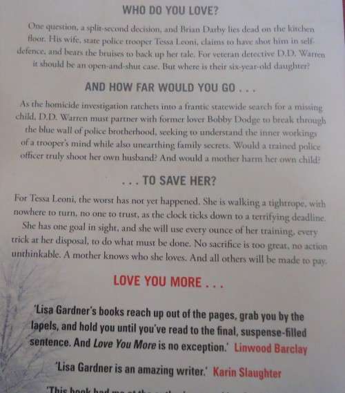 LISA GARDNER "LOVE YOU MORE" - LARGE SIZE SOFT COVER