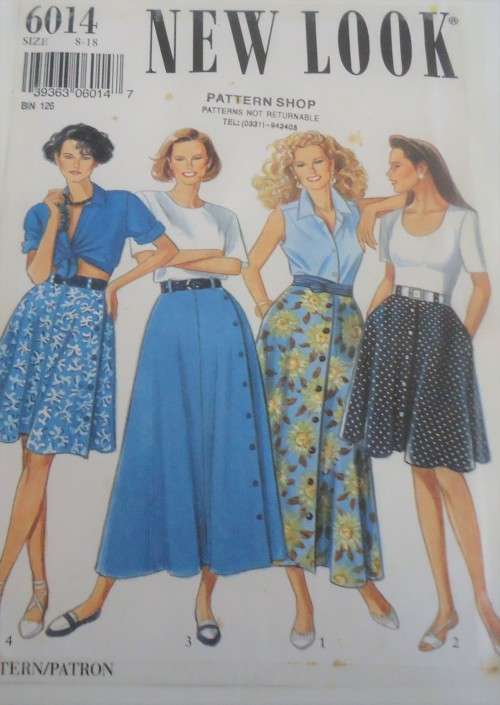 NEW LOOK PATTERNS 6014 SET OF SKIRTS SIZES 8 - 18 SEE LISTING