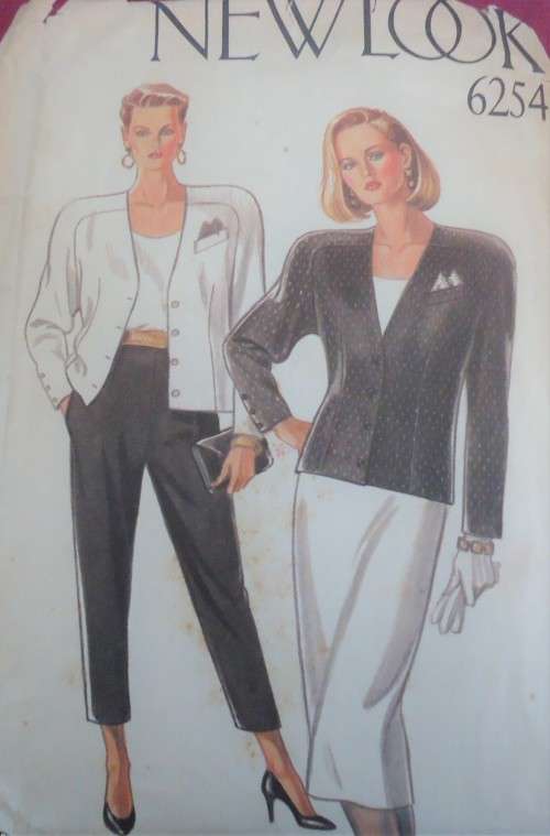 NEW LOOK PATTERNS 6254 TOP-SKIRT-PANTS SIZES 8 - 18 COMPLETE