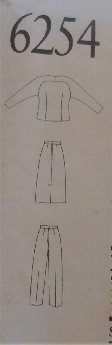 NEW LOOK PATTERNS 6254 TOP-SKIRT-PANTS SIZES 8 - 18 COMPLETE