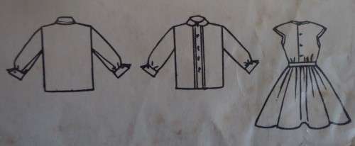 VERY VINTAGE BUTTERICK PATTERN 7001 TODDLER DRESS & BLOUSE SIZE 2 YEARS BREAST 21" SEE LISTING