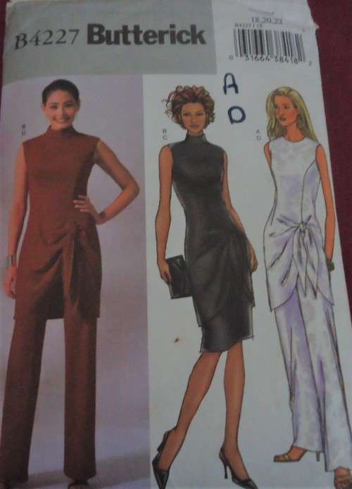 BUTTERICK PATTERN B4227  STUNNING TOP-SKIRT-PANTS SIZE 18-20-22 COMPLETE