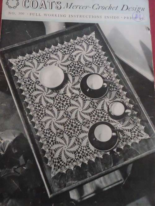 COATS #500  CROCHET PIN WHEEL MOTIF 4 PAGE A4 BOOKET