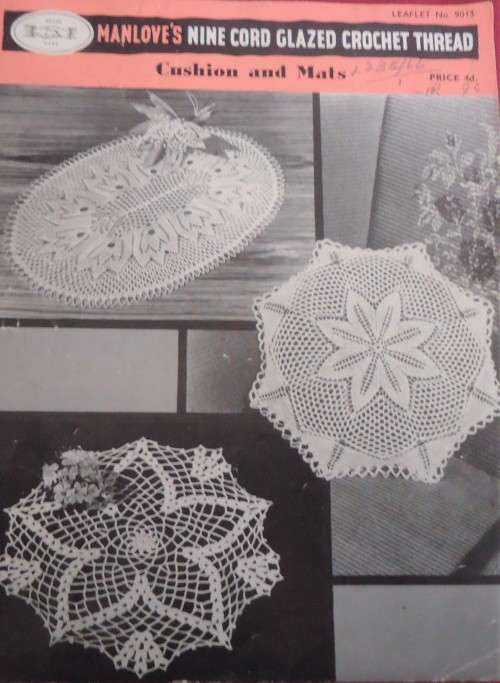 MANLOVE`S 9013  CROCHET CUSHION & MATS  6 PAGE A5 BOOK