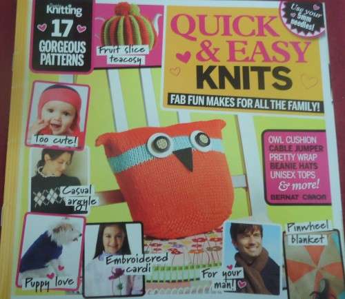 QUICK & EASY KNITS - 17 PATTERNS - SIMPLY KNITTING 52 PAGES