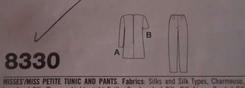 SIMPLICITY 8330 FRONT BUTTON TUNIC & PANTS SIZE 10 - 20 COMPLETE