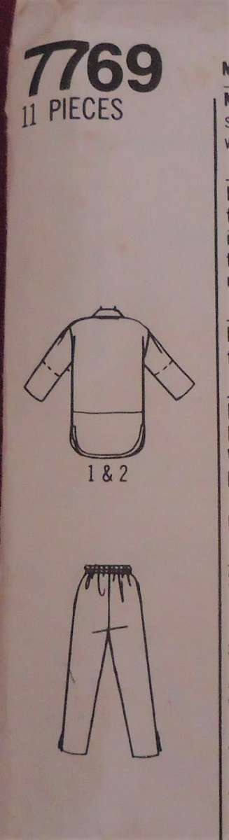SIMPLICITY 7769 TOP & PANTS  SIZEPT - XL - SEE LISTING