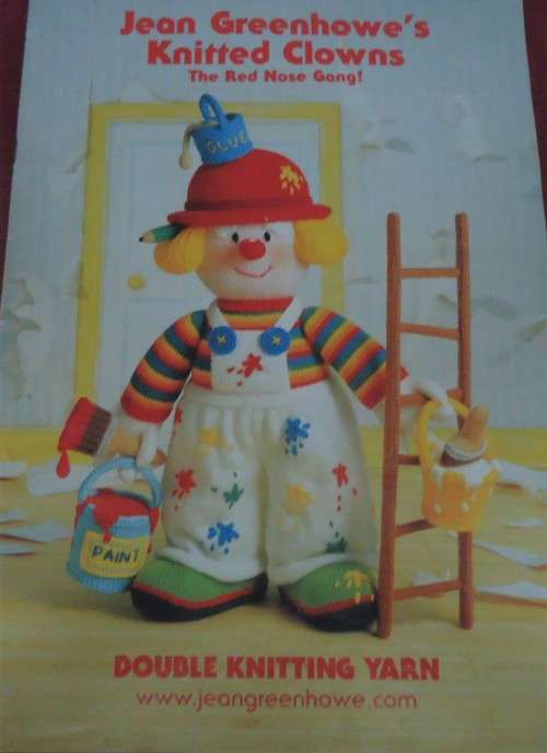 JEAN GREENHOWE KNITTED CLOWNS -THE RED NOSE GANG - 24 PAGES
