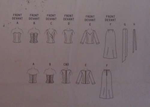 NEW BUTTERICK PATTERN B 5419 TOP-SKIRT-SASH SIZE 16-18-20-22-24 COMPLETE-UNCUT-F/FOLDED