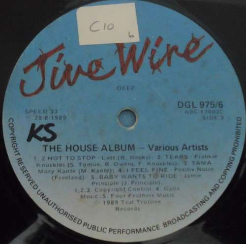 THE HOUSE ALBUM VOL 1 -2 LP SET  - 1989 DOUBLE JIVE WIRE VINYL LP SET - DGL 975/6
