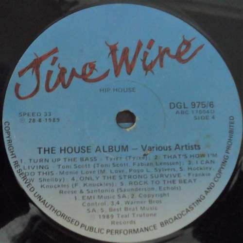 THE HOUSE ALBUM VOL 1 -2 LP SET  - 1989 DOUBLE JIVE WIRE VINYL LP SET - DGL 975/6