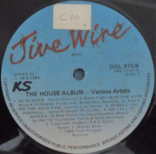 THE HOUSE ALBUM VOL 1 -2 LP SET  - 1989 DOUBLE JIVE WIRE VINYL LP SET - DGL 975/6