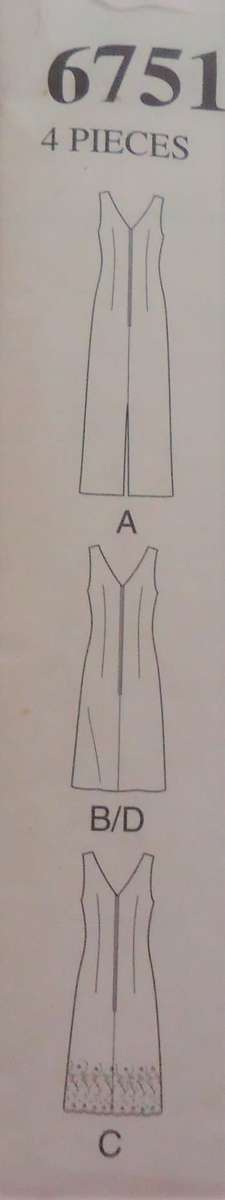 NEW LOOK PATTERNS 6751 SQUARE NECK SUMMER DRESSES SIZE 8 - 18 COMPLETE