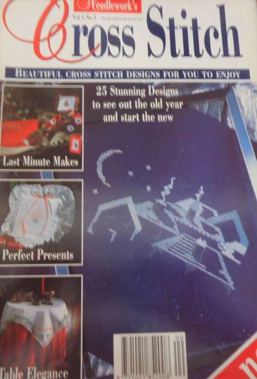 NEEDLEWORK`S CROSS STITCH  MAGAZINE VOL 1 NO 5  WITH PATTERNS  68 PAGES