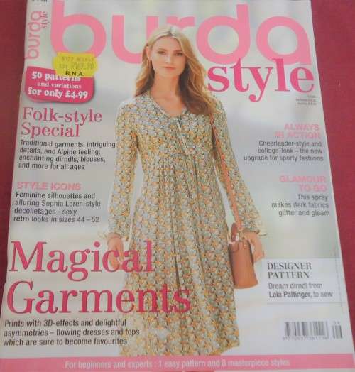 BURDA STYLE - MODERN FASHION MAGAZINE - 9/2016- ALL PATTERNS & INSTRUCTIONS INC 68 PG