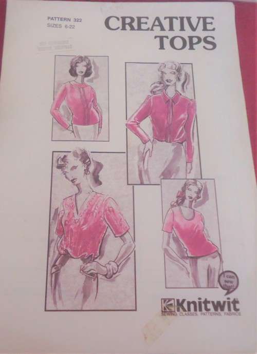 KNITWIT PATTERN 322 CREATIVE TOPS SIZES 6 - 22 -  COMPLETE