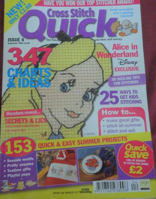 CROSS STITCH QUICK  MAGAZINE UK ISSUE 4 WITH PATTERNS-132 A5 PAGES