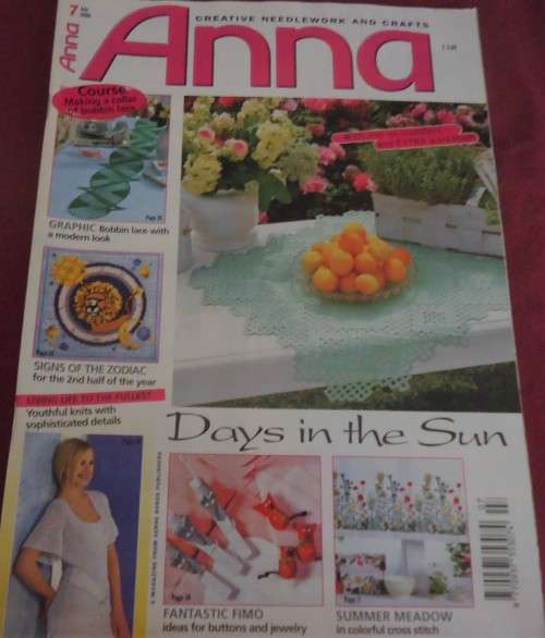 ANNA -CREATIVE NEEDLEWORK & CRAFTS - JULY 2006 - 52 A4 PAGES INC PATTERNS & TRANSFERS