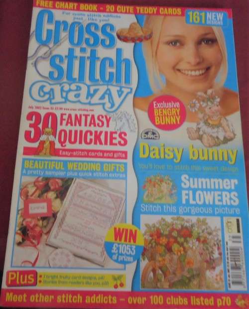 CROSS STITCH CRAZY -  ISSUE 35 JULY 2002- 84 A4 PAGES WITH PATTERNS