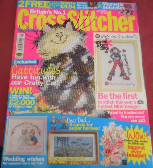 CROSS STITCHER  MAGAZINE UK ISSUE 135 JUNE 2003 WITH PATTERNS-96 PAGES