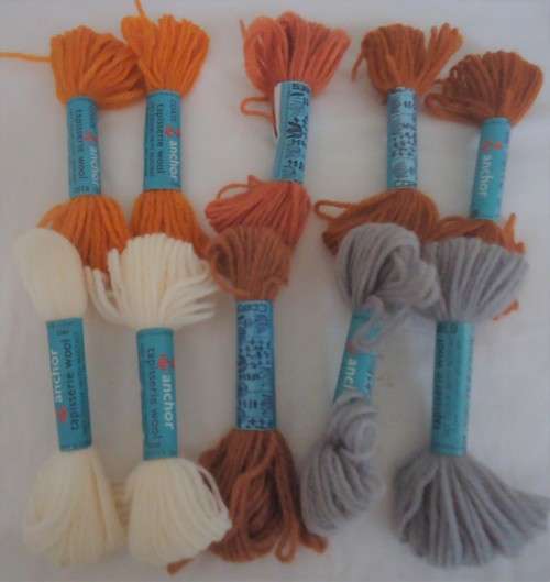 10 SKEINS OF TAPESTRY- COATS ANCHOR - WOOLS  - SEE COLOURS LISTED