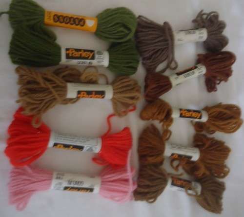 10 SKEINS OF PARLEY & PATONS TAPESTRY  WOOLS- SEE COLOURS LISTED