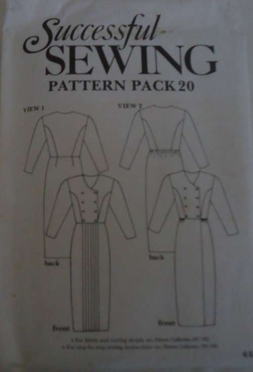 SUCCESSFUL SEWING  PATTERN PACK 20  - DOUBLE BREASTED DRESSES - 8 - 18 COMPLETE & UNCUT