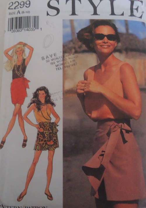 STYLE PATTERNS 2299 PULL ON TOPS -SKIRT-SHORTS SIZE A=6-16 COMPLETE