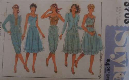 STYLE 3703  UNLINED JACKET-TOP-SKIRT-KNEE BREECHES  SIZES 8-10-12  COMPLETE