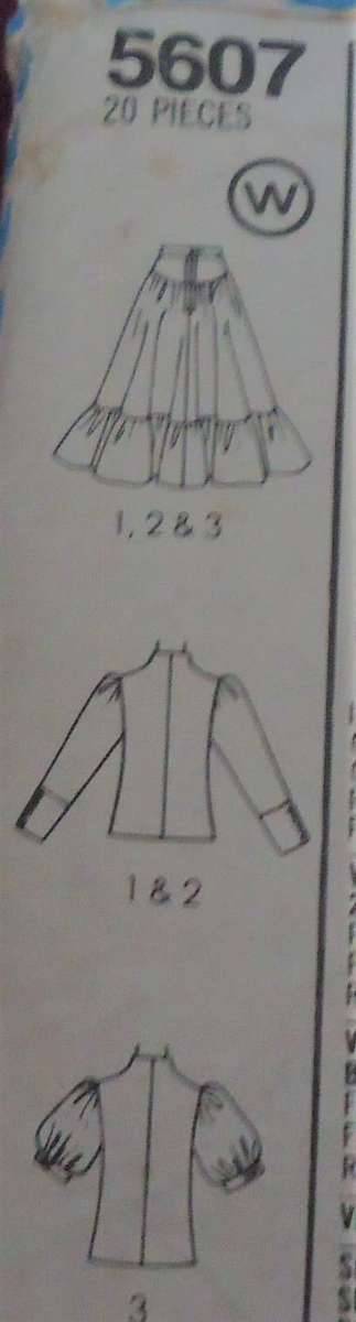 SIMPLICITY PATTERNS 5607 YOKED SKIRT & FITTED BLOUSE SIZE 12 COMPLETE