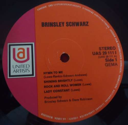 BRINSLEY SCHWARTZ - SELF TITLED -GERMAN ISSUE - UNITED ARTISTS GATEFOLD VINYL LP -UAS 29 111