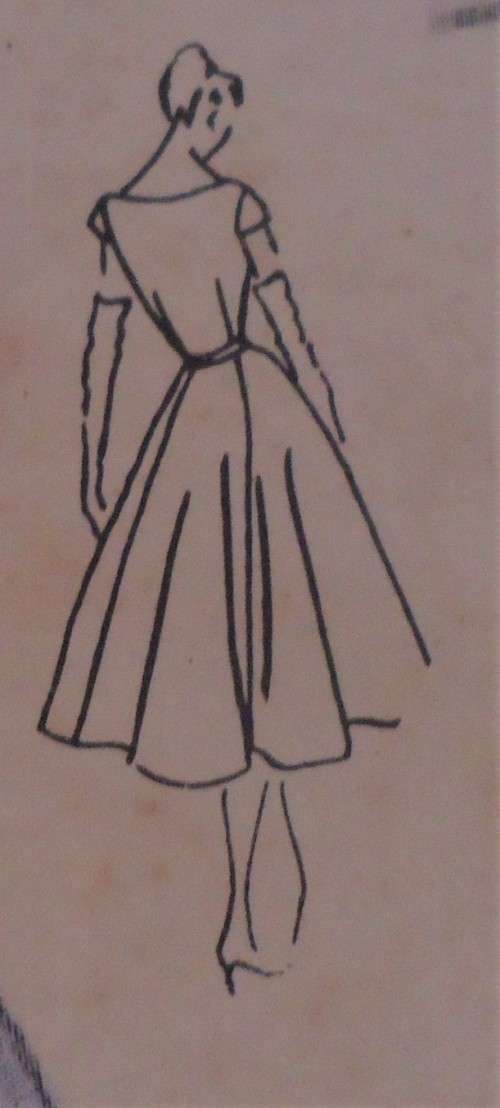 VINTAGE VOGUE PATTERN 4732 ONE PIECE DRESS SIZE 16 BUST 36" COMPLETE