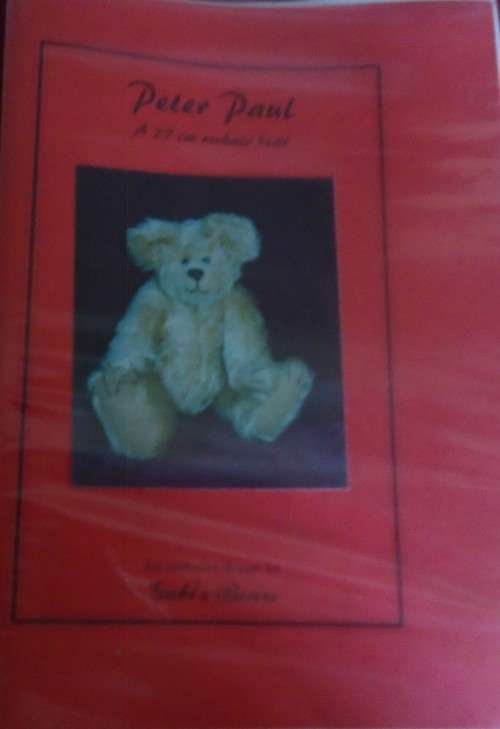 PETER PAUL - A 27 CM MOHAIR BEAR  BY GABI'S BEARS  WITH  PATTERN & INSTRUCTIONS - NO KIT SUPPLIED