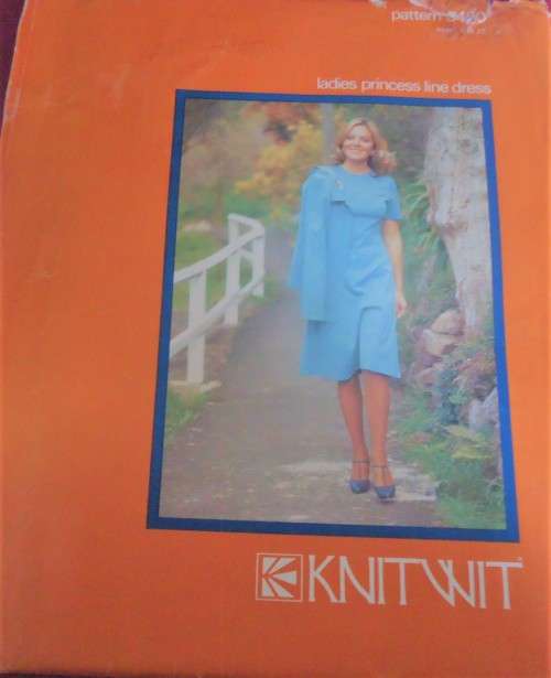 KNITWIT DESIGNER PATTERN #3400-LADIES PRINCESS LINE DRESS -  DESIGN & INSTRUCTIONS -SIZES 6 - 22