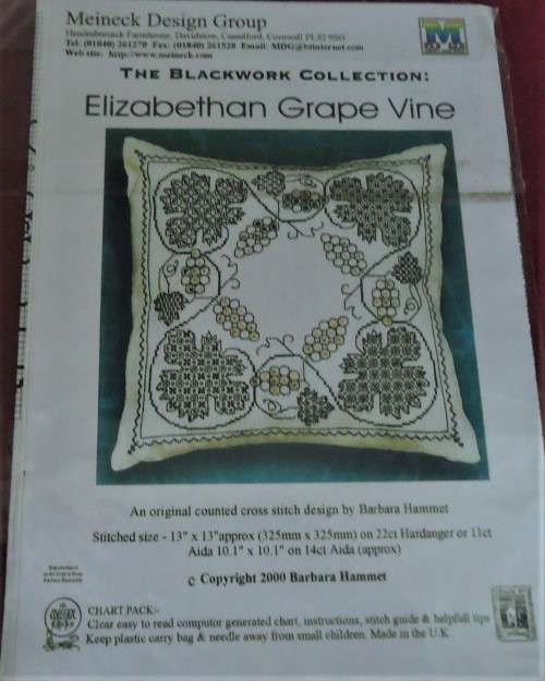 THE BLACKWOOD COLLECTION -ELIZABETHAN GRAPE VINE - CUSHION COVER PATTERN