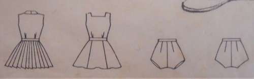 VINTAGE BUTTERICK 608-TENNIS DRESS SIZE 14 BUST 34" COMPLETE