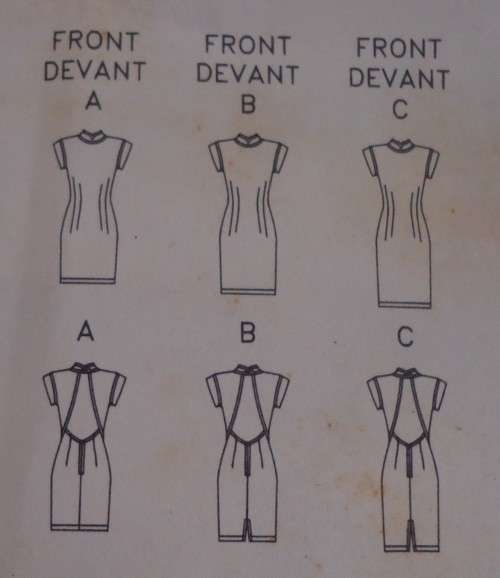 BUTTERICK 6289 -MANDARIN COLLAR DRESS WITH BACK FEATURE  SIZE 6-8-10 COMPLETE