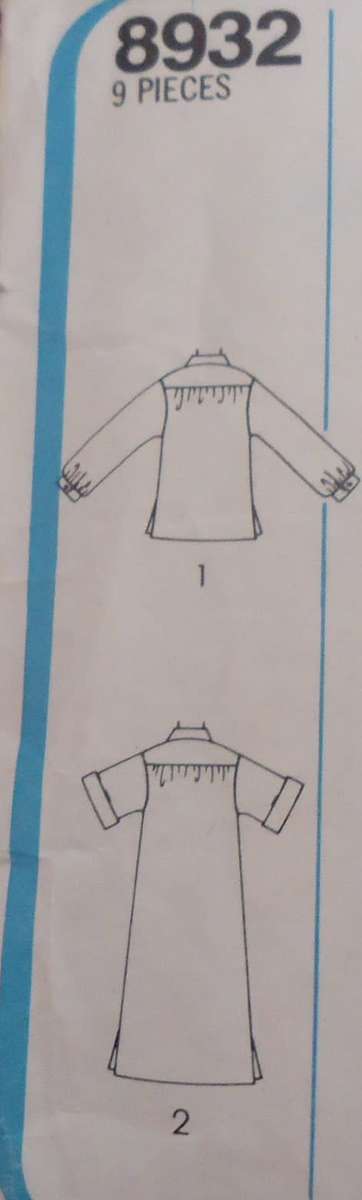 SIMPLICITY 8932 DRESS OR TOP SIZE 10  BUST 83 CM COMPLETE