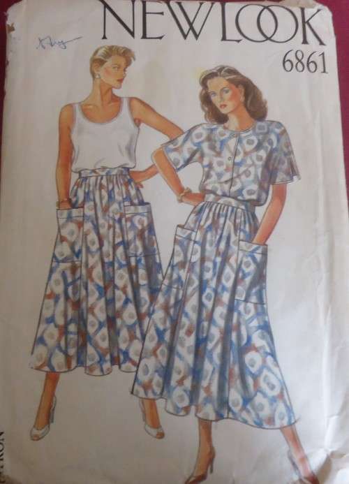 NEW LOOK PATTERNS 6861 TOP & SKIRT SIZES ONE 8 - 18 SEE LISTING