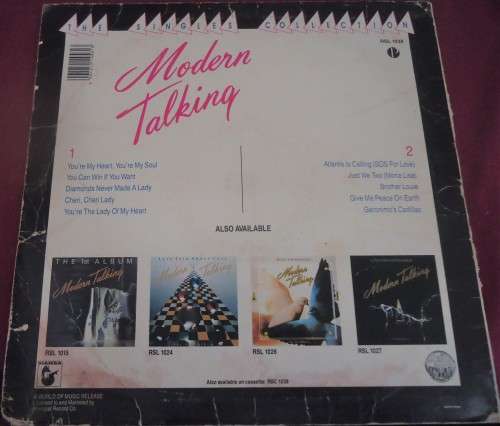MODERN TALKING - THE SINGLES COLLECTION - 1987 PRINCIPAL VINYL LP RSL 1038