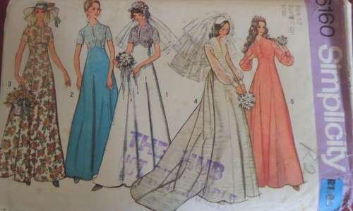 VINTAGE SIMPLICITY WEDDING DRESS WITH DETACHABLE TRAIN SIZE 12 BUST87 CM COMPLETE