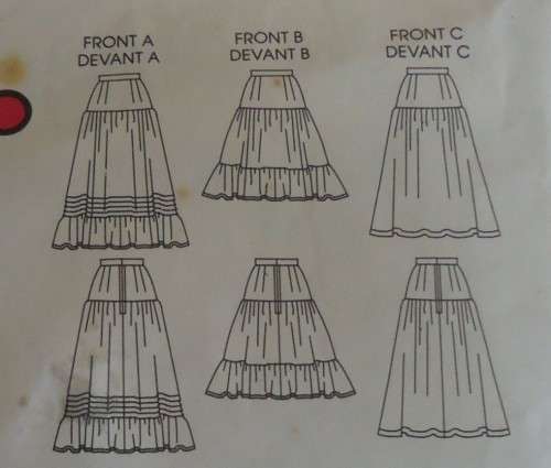 VOGUE 9954  FLARED SKIRT SIZE 8-10-12  SEE LISTING